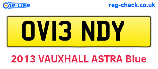 OV13NDY are the vehicle registration plates.