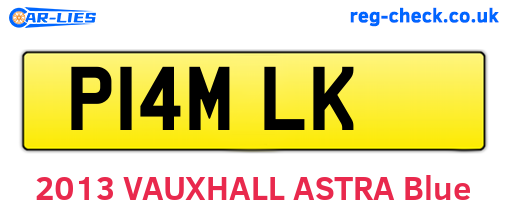 P14MLK are the vehicle registration plates.