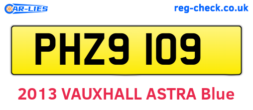 PHZ9109 are the vehicle registration plates.