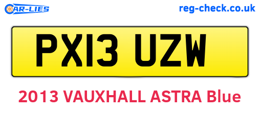 PX13UZW are the vehicle registration plates.