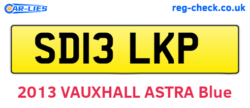 SD13LKP are the vehicle registration plates.