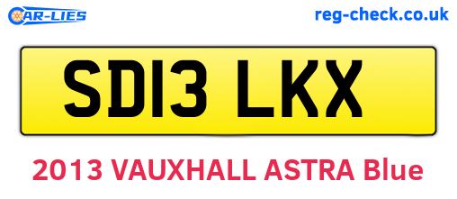 SD13LKX are the vehicle registration plates.