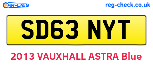 SD63NYT are the vehicle registration plates.