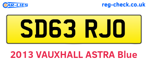 SD63RJO are the vehicle registration plates.