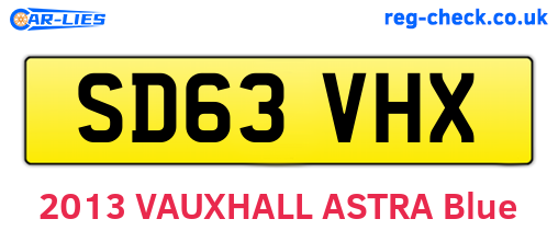 SD63VHX are the vehicle registration plates.