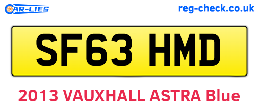 SF63HMD are the vehicle registration plates.