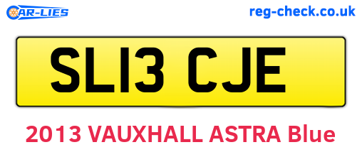 SL13CJE are the vehicle registration plates.