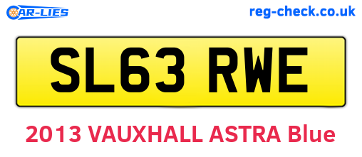 SL63RWE are the vehicle registration plates.