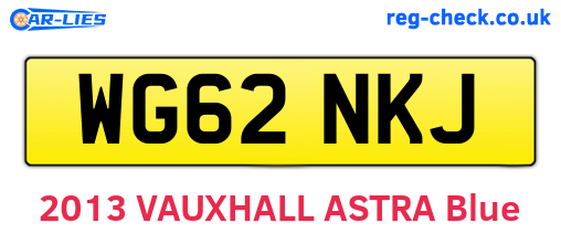 WG62NKJ are the vehicle registration plates.