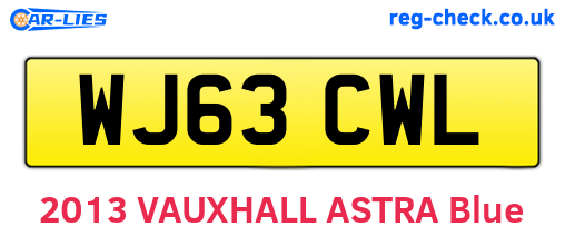 WJ63CWL are the vehicle registration plates.