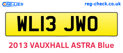 WL13JWO are the vehicle registration plates.