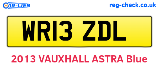 WR13ZDL are the vehicle registration plates.