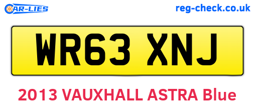 WR63XNJ are the vehicle registration plates.