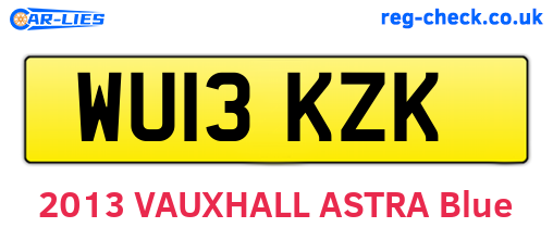 WU13KZK are the vehicle registration plates.