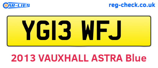 YG13WFJ are the vehicle registration plates.