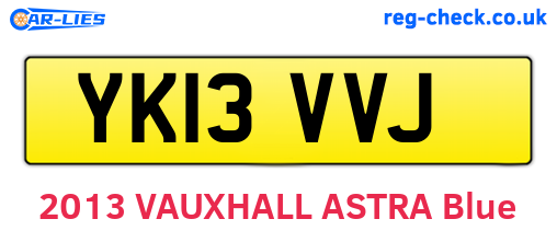YK13VVJ are the vehicle registration plates.