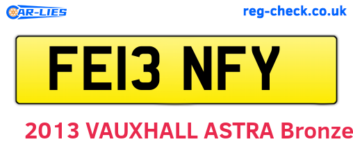 FE13NFY are the vehicle registration plates.