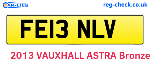 FE13NLV are the vehicle registration plates.