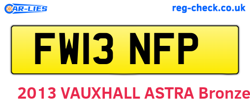 FW13NFP are the vehicle registration plates.