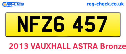 NFZ6457 are the vehicle registration plates.