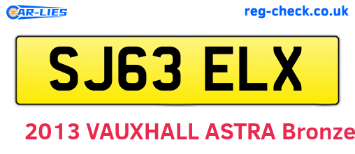 SJ63ELX are the vehicle registration plates.