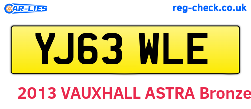 YJ63WLE are the vehicle registration plates.