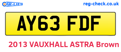 AY63FDF are the vehicle registration plates.