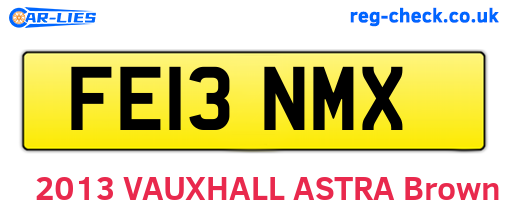 FE13NMX are the vehicle registration plates.