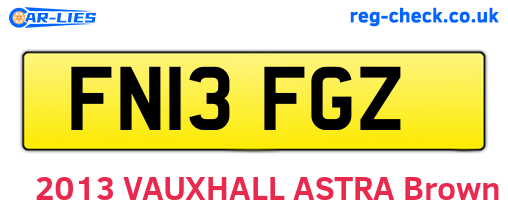 FN13FGZ are the vehicle registration plates.