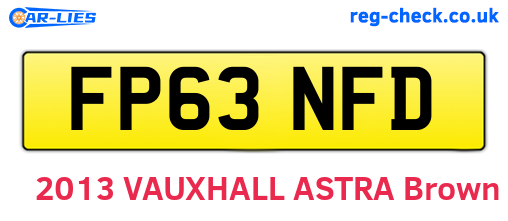 FP63NFD are the vehicle registration plates.