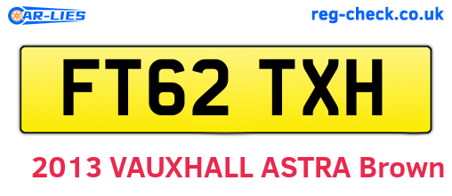 FT62TXH are the vehicle registration plates.