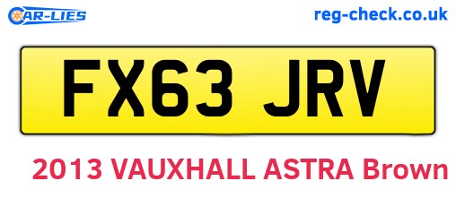 FX63JRV are the vehicle registration plates.