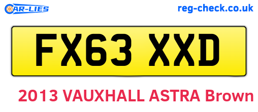 FX63XXD are the vehicle registration plates.