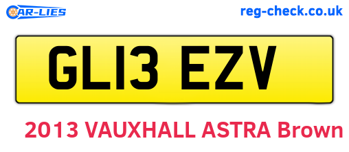 GL13EZV are the vehicle registration plates.