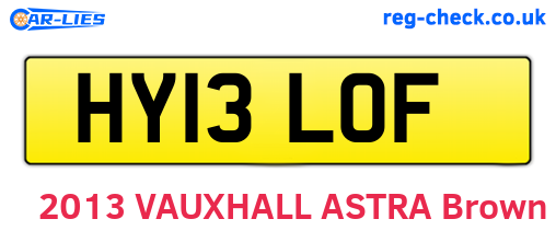 HY13LOF are the vehicle registration plates.