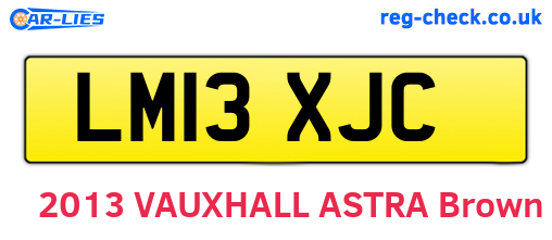LM13XJC are the vehicle registration plates.