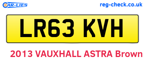 LR63KVH are the vehicle registration plates.
