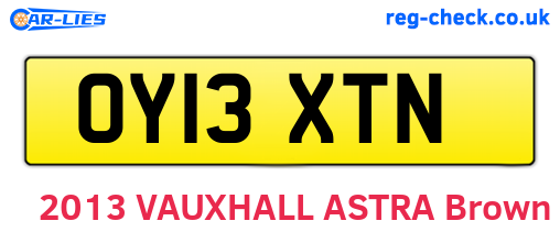 OY13XTN are the vehicle registration plates.