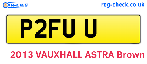 P2FUU are the vehicle registration plates.