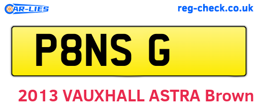 P8NSG are the vehicle registration plates.