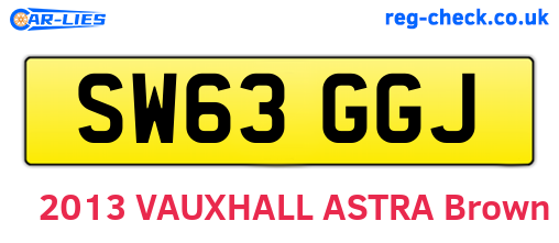 SW63GGJ are the vehicle registration plates.