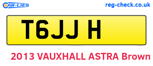 T6JJH are the vehicle registration plates.