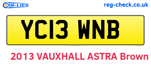 YC13WNB are the vehicle registration plates.