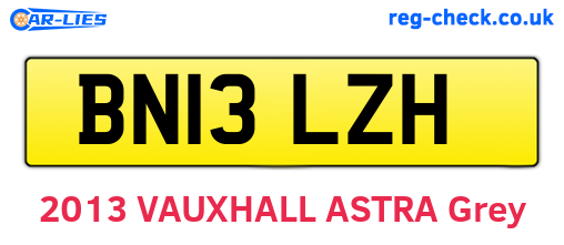 BN13LZH are the vehicle registration plates.