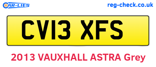 CV13XFS are the vehicle registration plates.