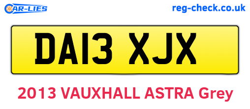 DA13XJX are the vehicle registration plates.
