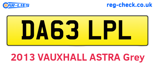 DA63LPL are the vehicle registration plates.