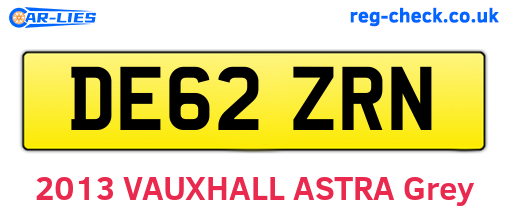 DE62ZRN are the vehicle registration plates.