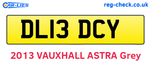 DL13DCY are the vehicle registration plates.