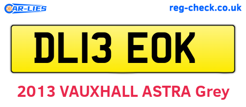 DL13EOK are the vehicle registration plates.